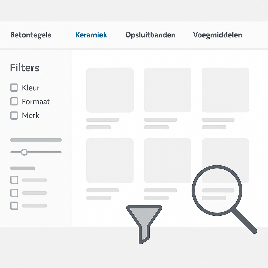 Menustructuur en handige filters