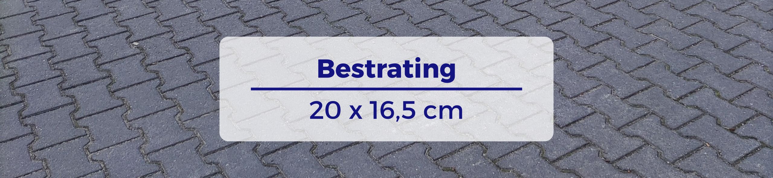 Bestrating 20x16,5 cm - S-top H-verbandsteen 8 cm antraciet komo