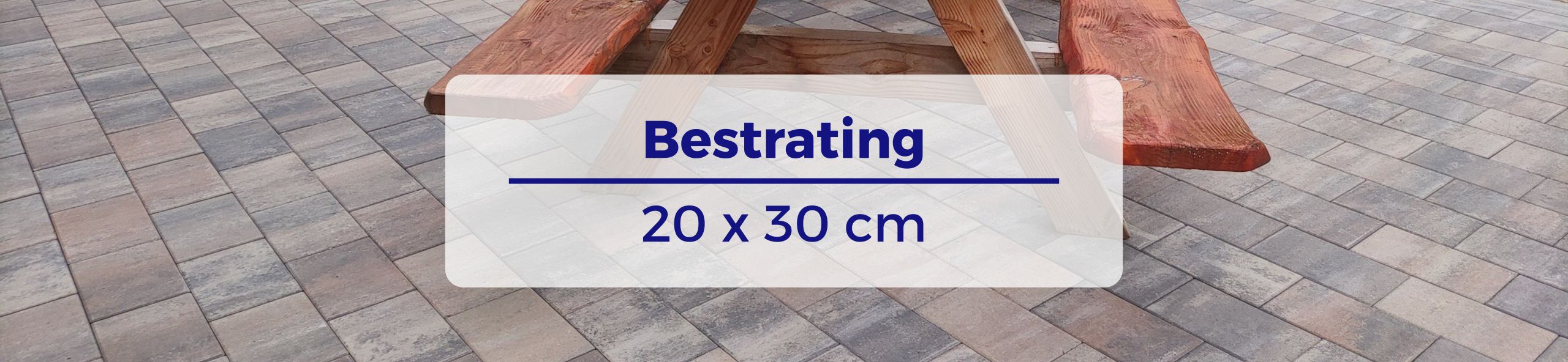 Bestrating 20x30 cm - H2O comfort square 20x30x6 cm tricolore