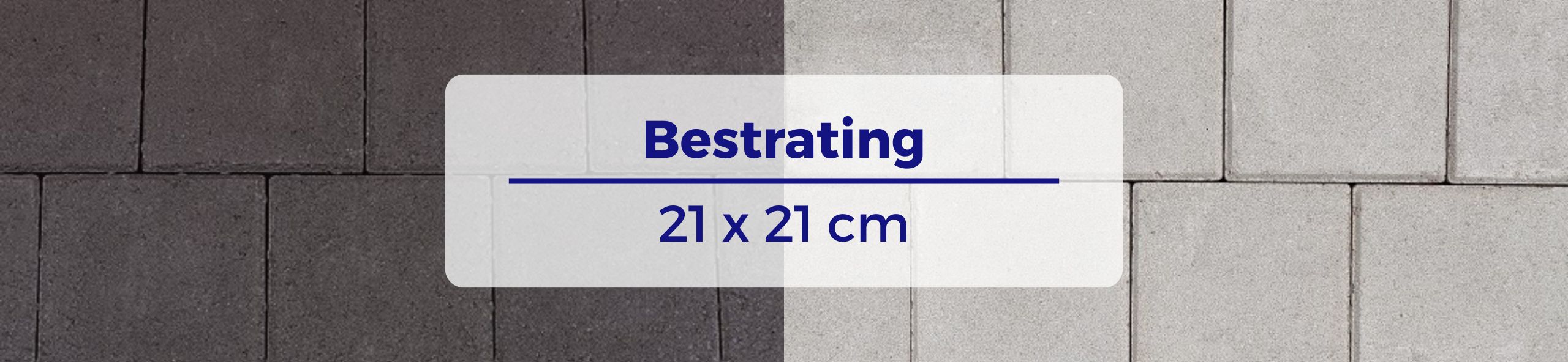 Bestrating 21x21 cm - Dubbelklinker