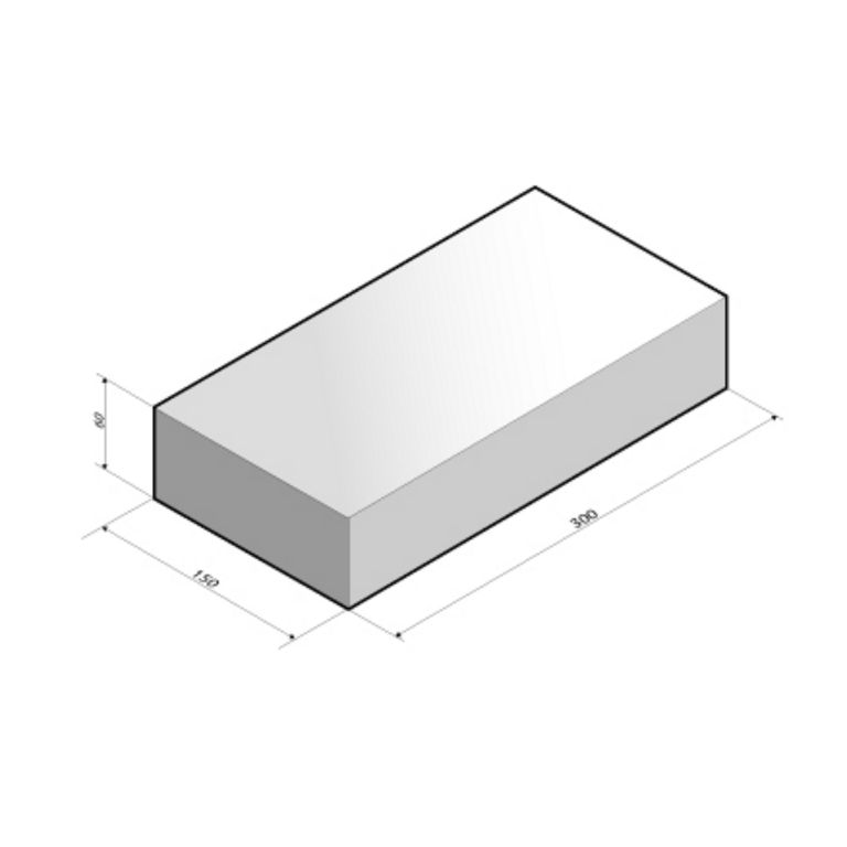 Betontegel 15x30x6 Grijs ZVK KOMO