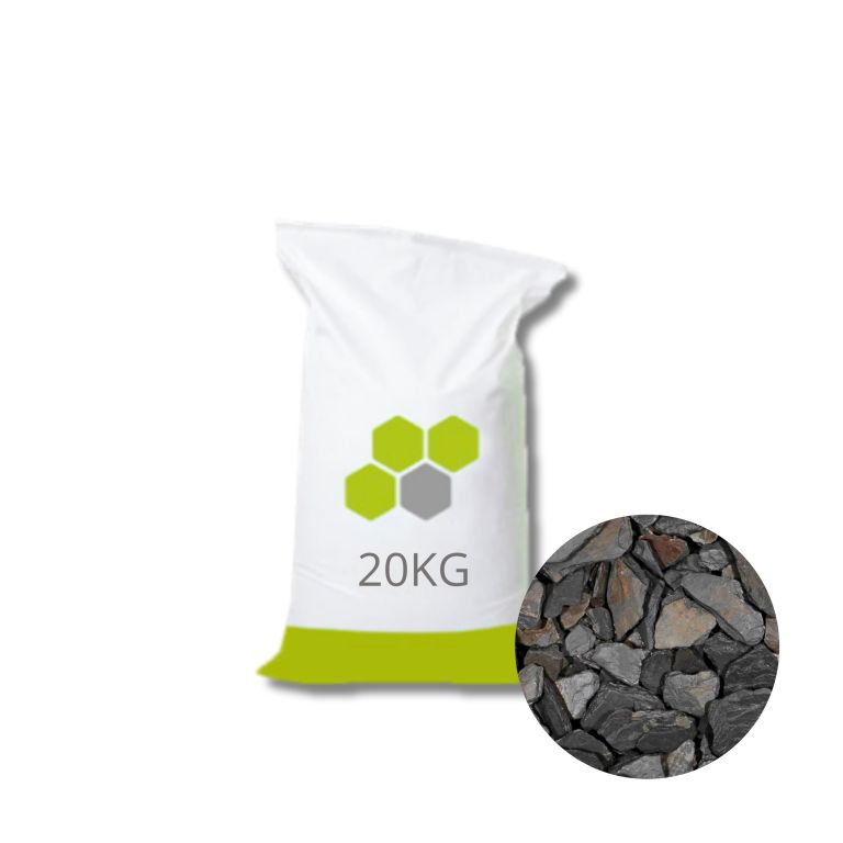 Black slate premium 30-90 mm zakgoed 20 kg