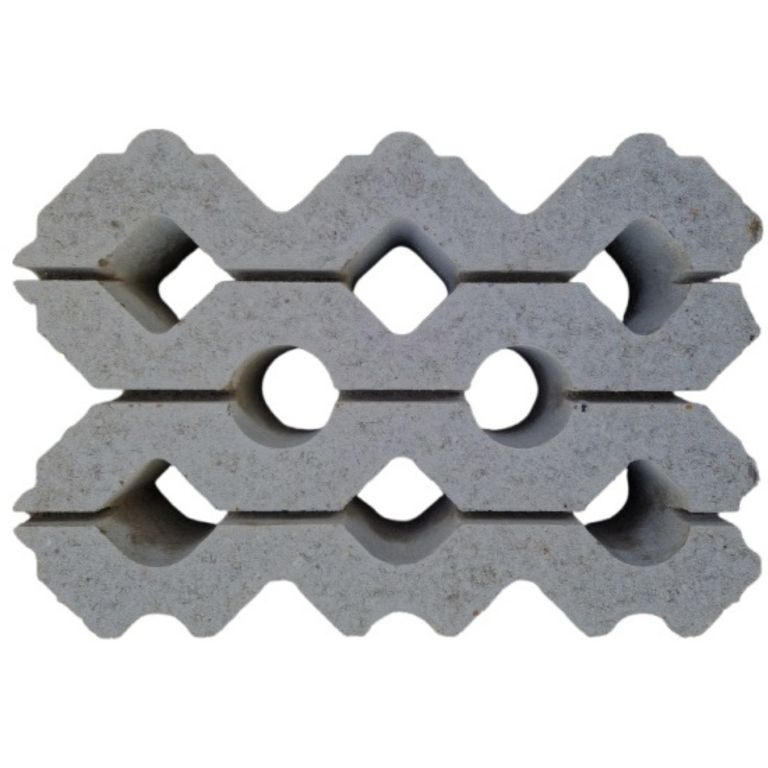 Grasbeton 40x60x12 cm Grijs vlak (DR)