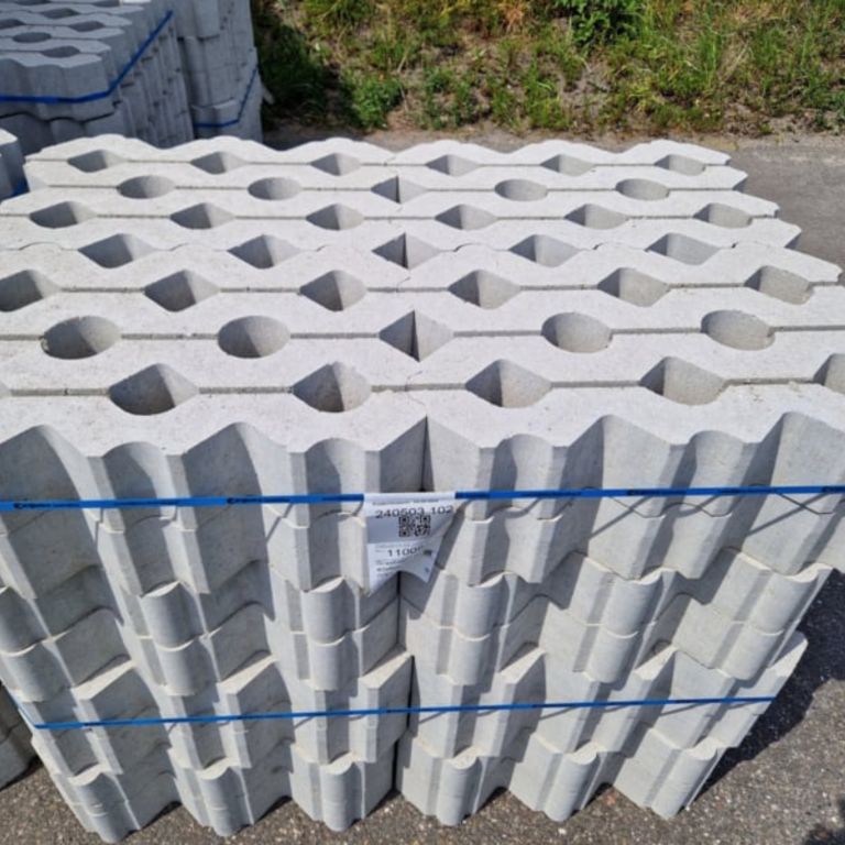 Grasbeton 40x60x12 cm Grijs vlak (VE) (2)