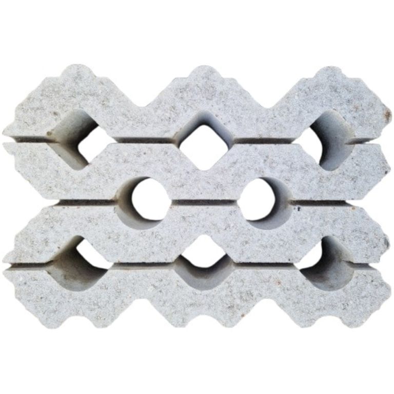 Grasbeton 40x60x12 cm Grijs vlak (VE)