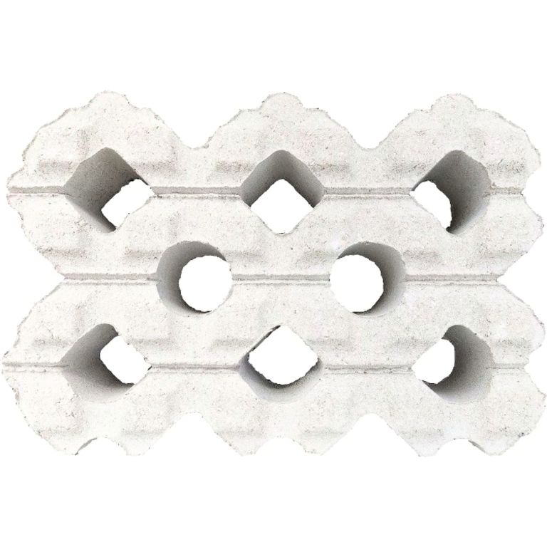 Grasbeton 40x60x12 cm reflex white profiel (DR)