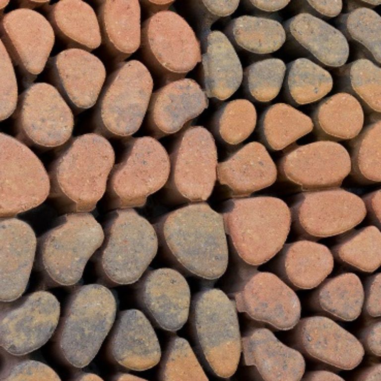 Keigrasstenen 45x45x10 cm Oud Bruin