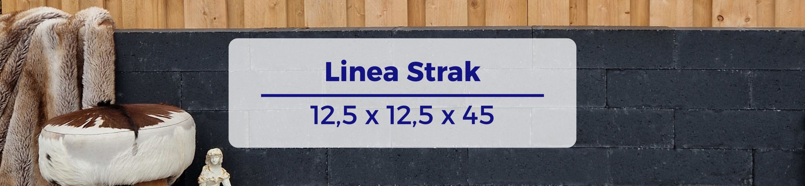 Linea Strak 12,5x12,5x45 - Antraciet