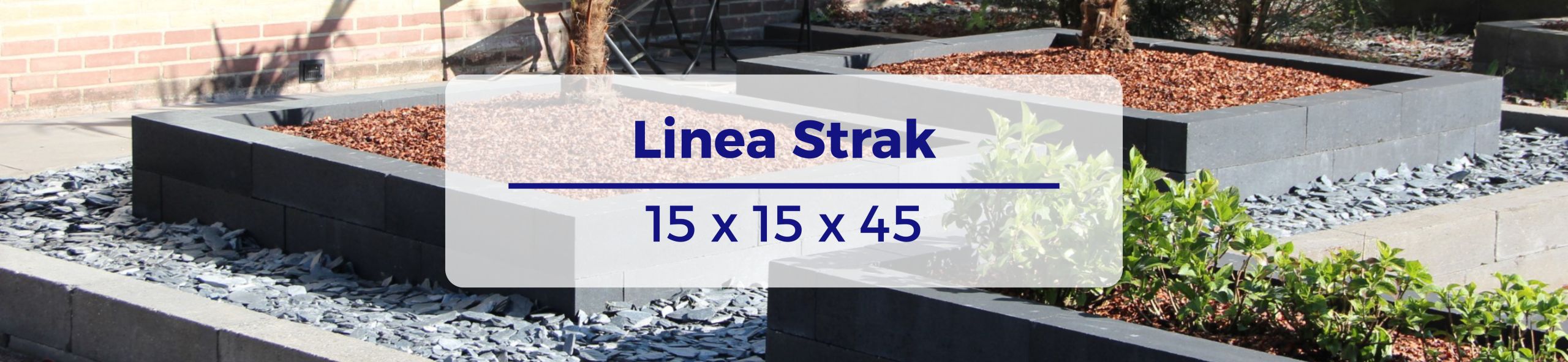 Linea Strak 15x15x45 - Antraciet