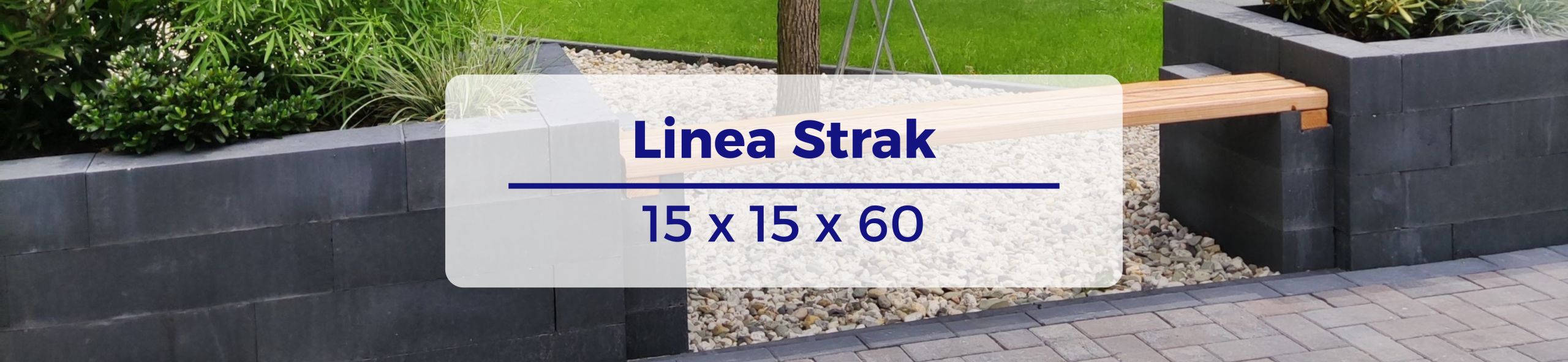 Linea Strak 15x15x60 - Antraciet