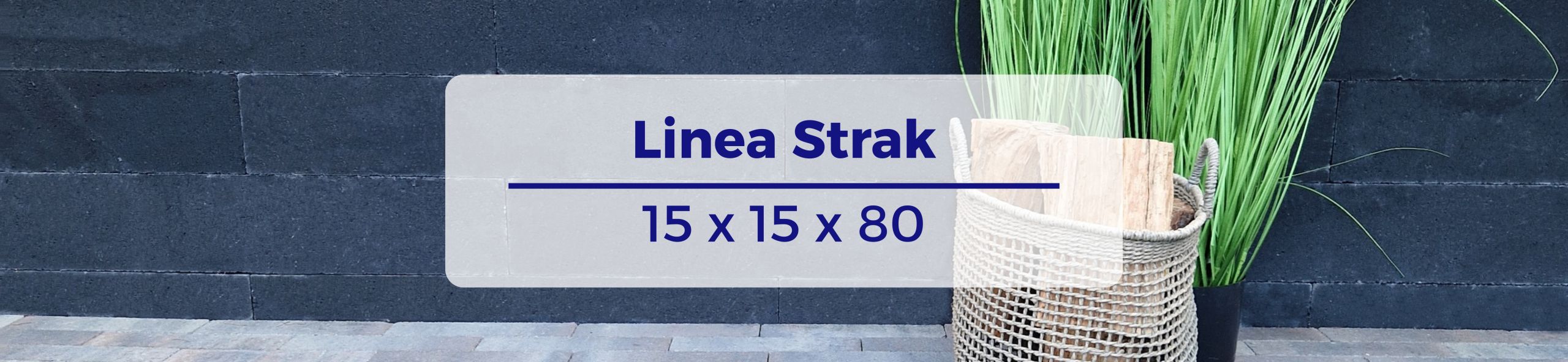 Linea Strak 15x15x80 - Antraciet