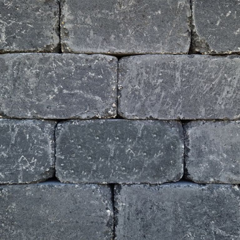 Linea getrommeld 15x15x30 cm Antraciet