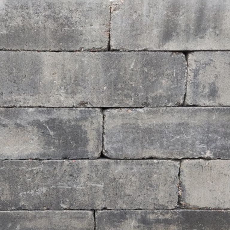 Linea getrommeld 15x15x60 cm Grijs_Zwart