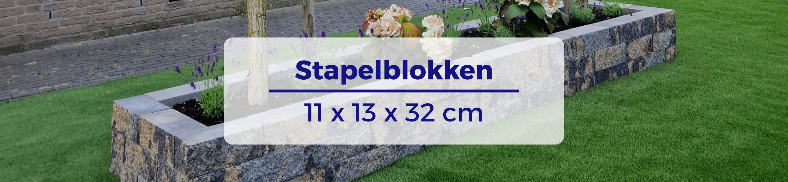 Stapelblokken 11x13x32 - Splitrock 32x13x11 cm 2.0 musselkalk
