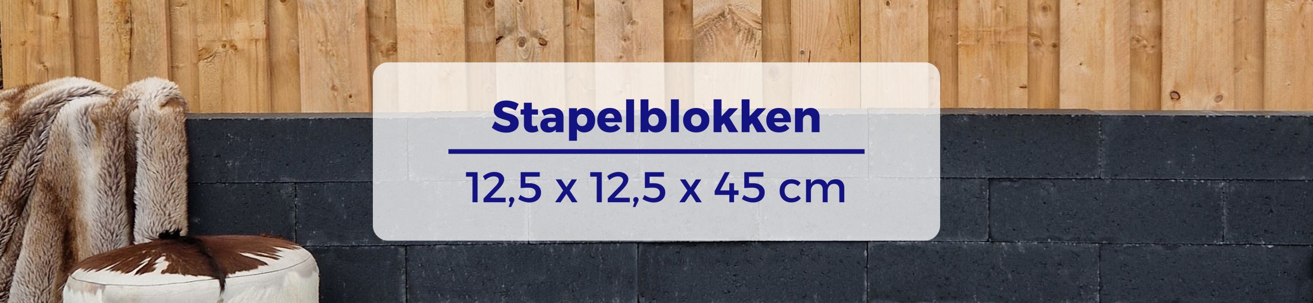 Stapelblokken 12,5x12,5x45