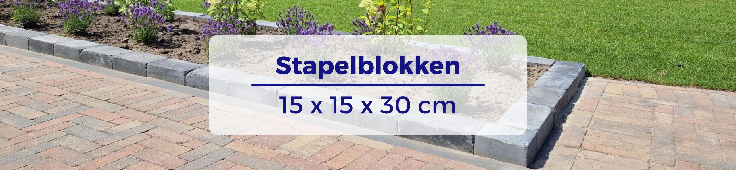Stapelblokken 15x15x30 - Linea trommel 15x15x30 cm antraciet