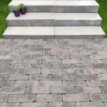 Traptrede 100x35x15 cm Stone Grey kleurecht met facet