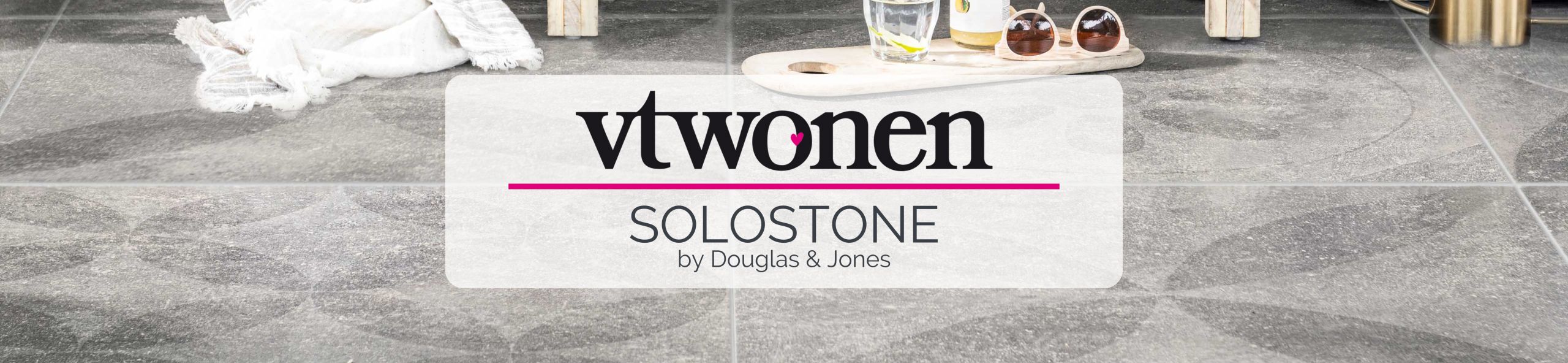 VT Wonen Solostone - vtwonen Solostone Decoren Hormigon Floret Antracite 70x70