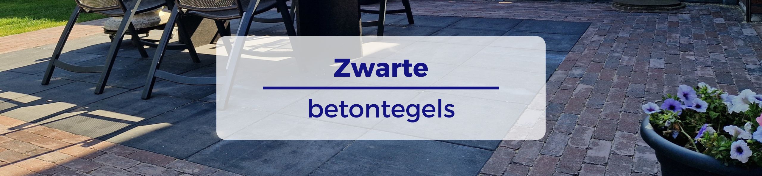 Zwarte betontegels