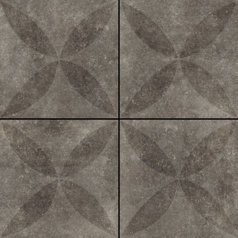 vtwonen Solostone Decoren Hormigon Flower Antracite 70x70