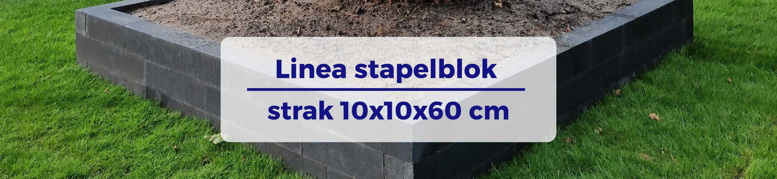 Linea stapelblok strak 10x10x60 cm antraciet