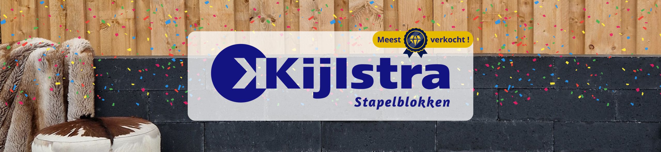 Meest verkochte stapelblokken - Linea strak 15x15x60 cm Antraciet