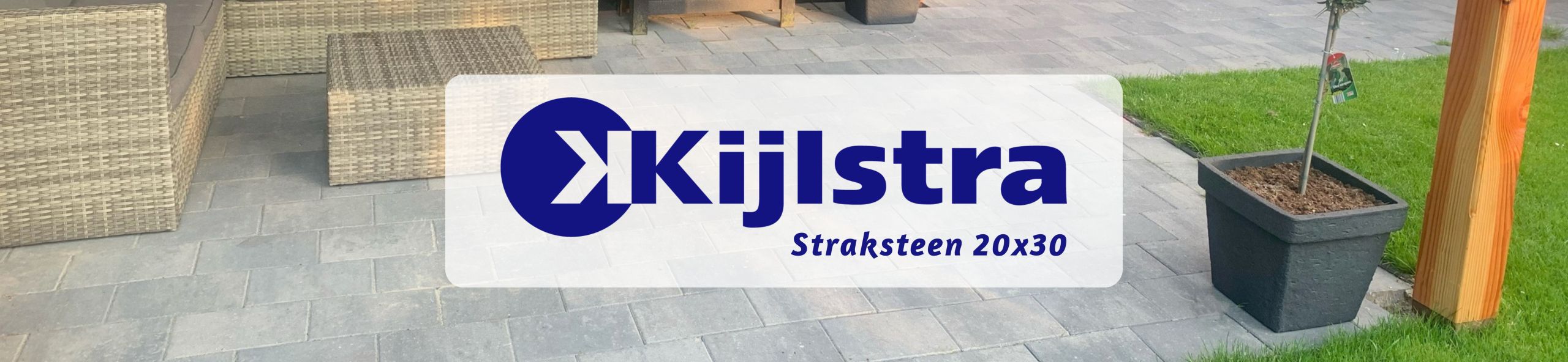 Straksteen 20x30x5 - Grijs_Zwart