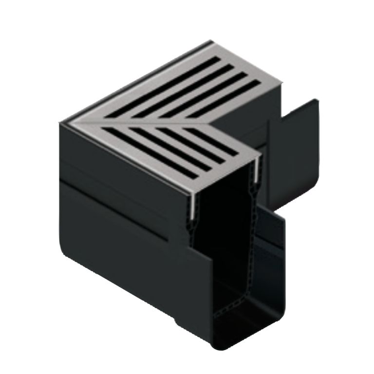 ACO Slimline Hoekelement en Rooster RVS