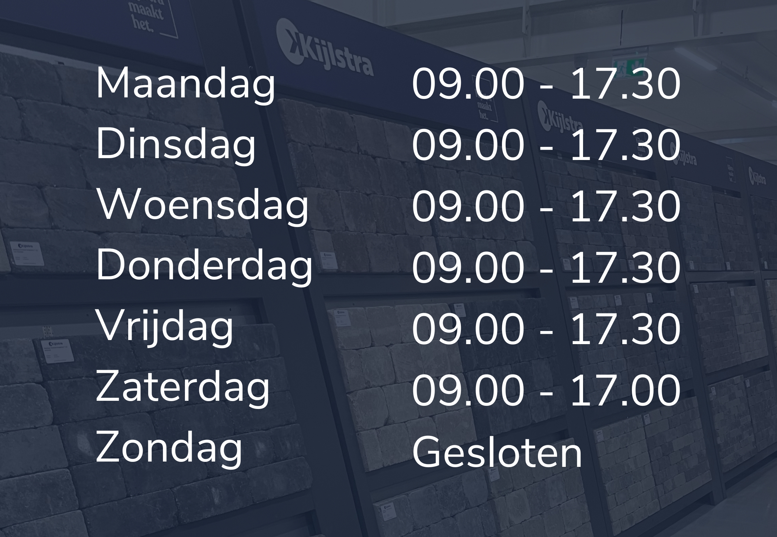 Sierbestratingsmarkt Onze openingstijden