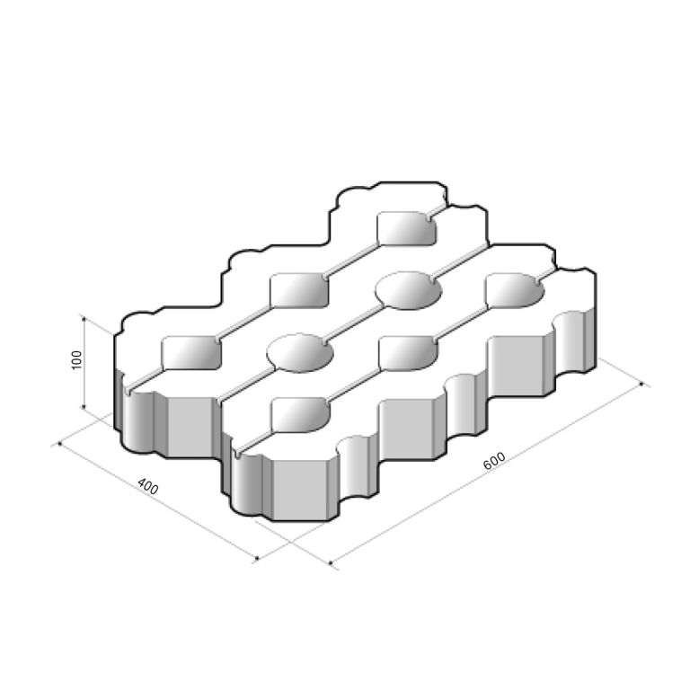Grasbeton WaterWijs 40x60x10 cm Grijs vlak (VE) (2)