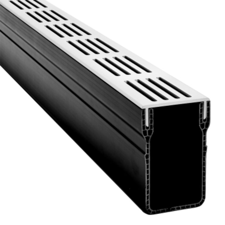 U-Drain afvoergoot WaterWijs 10-6,5_200 cm zilver