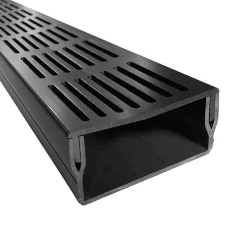 U-Drain afvoergoot WaterWijs 5-10_100 cm zwart