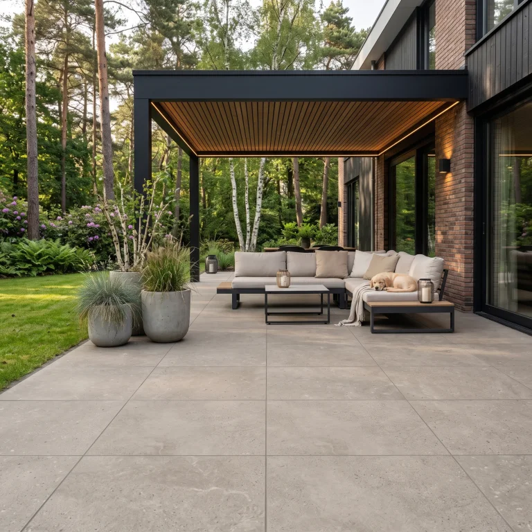 Beste Koop Uni Texture Taupe 80×80