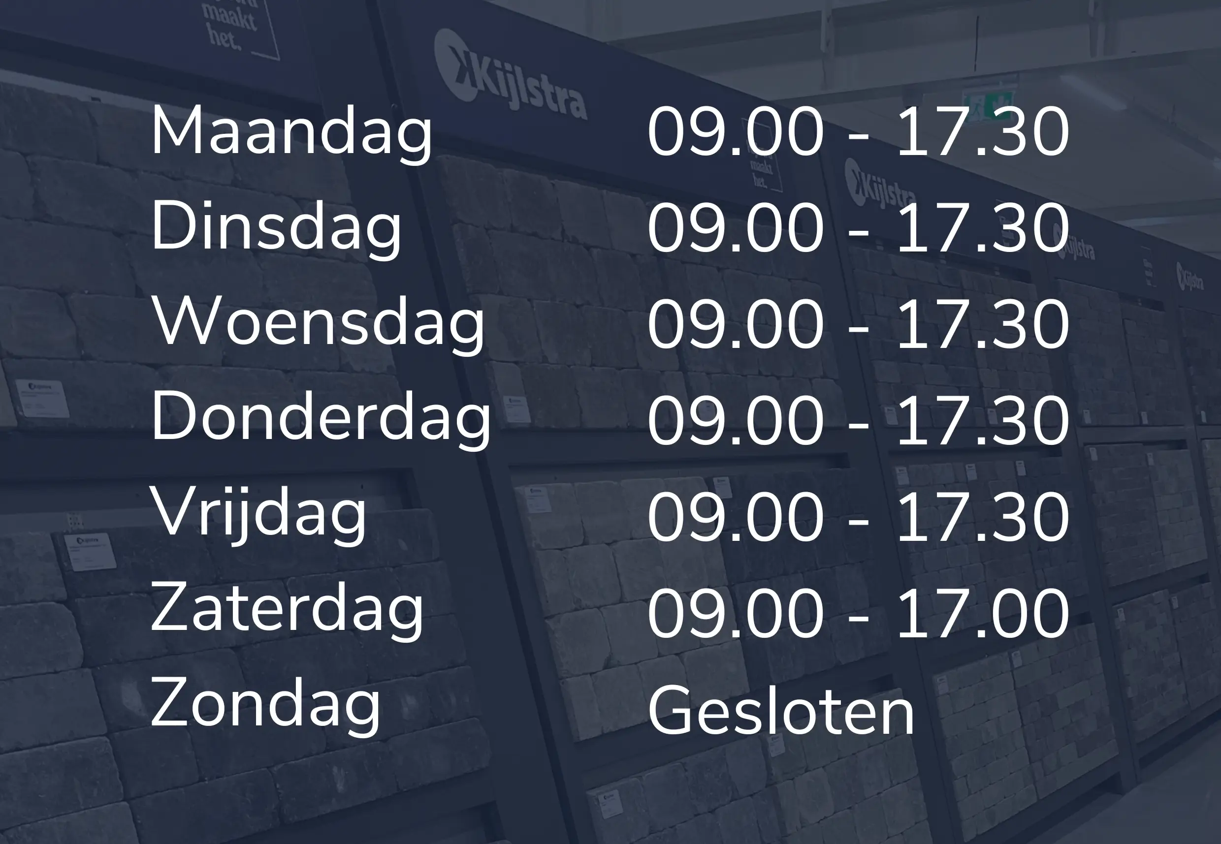 Sierbestratingsmarkt Onze openingstijden